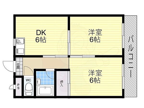 大阪府堺市中区深井清水町(賃貸マンション2DK・1階・38.00㎡)の写真 その2