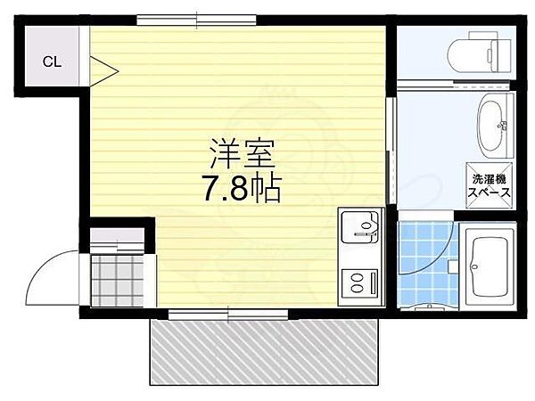 大阪府堺市堺区西湊町２丁(賃貸アパート1R・2階・25.15㎡)の写真 その2