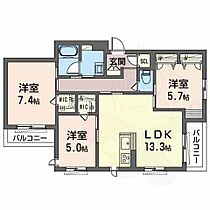 大阪府堺市堺区南田出井町２丁（賃貸マンション3LDK・3階・74.35㎡） その2