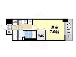 南海線 石津川駅 徒歩8分の賃貸マンション 9階1Kの間取り