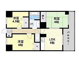 コーポレートハウスダイリン 3DKの間取図画像