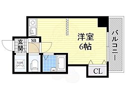 南海泉北線 深井駅 徒歩2分の賃貸マンション 3階ワンルームの間取り