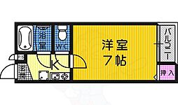 シルフィード堺 4階1Kの間取り