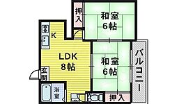 第3三国ヶ丘コーポ 2階