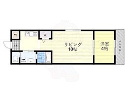 南海高野線 堺東駅 徒歩8分の賃貸アパート 3階1LDKの間取り