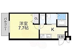 南海線 湊駅 徒歩8分の賃貸アパート 2階1Kの間取り