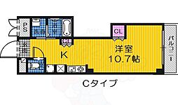 南海高野線 浅香山駅 徒歩4分の賃貸マンション 1階ワンルームの間取り