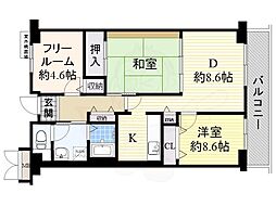 ラ・シーム・フルール石津 3LDKの間取図画像