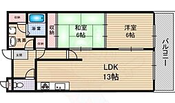 YFヒルズ宮山 2LDKの間取図画像