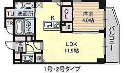 PorlatoSakai 1LDKの間取図画像