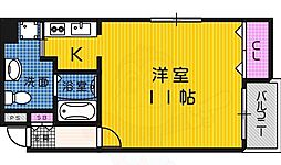 プライムス堺駅前フェニックス通り 1Kの間取図画像