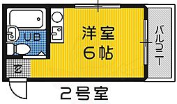 ロイヤル北三国 ワンルームの間取図画像