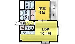 ワイズアーク堺東 1LDKの間取図画像