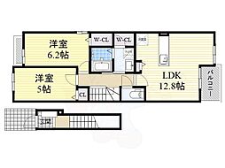 メゾン・ドゥ・ファミーユ 2LDKの間取図画像
