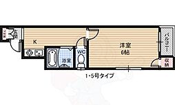 フローレンス堺 1Kの間取図画像