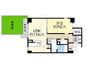 レシェンテ西梅田  ｜ 大阪府大阪市北区大淀中４丁目8番3号（賃貸マンション1LDK・1階・47.66㎡） その2