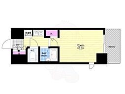 エスリード梅田新道第2 3階1Kの間取り