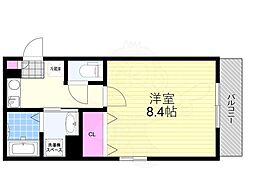ビガーポリス101扇町 1Kの間取図画像