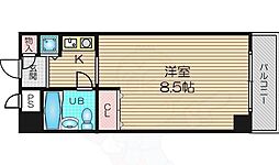 ライオンズマンション天神橋 ワンルームの間取図画像