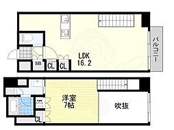 KDXレジデンス本町橋 1LDKの間取図画像