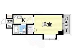 ノルデンハイム北 1Kの間取図画像