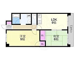 ブルームコート2 2LDKの間取図画像
