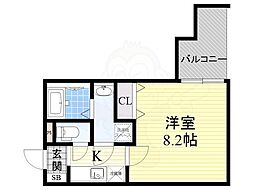 プライムアーバン御堂筋本町 1Kの間取図画像