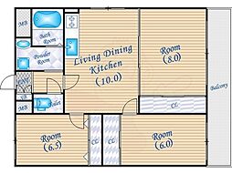 ヒューマンポート洗心洞 3LDKの間取図画像