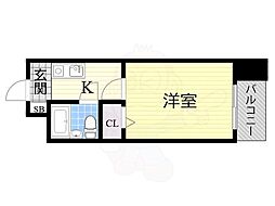 ノルデンハイム北 1Kの間取図画像