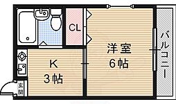 トマトハイツ 1Kの間取図画像