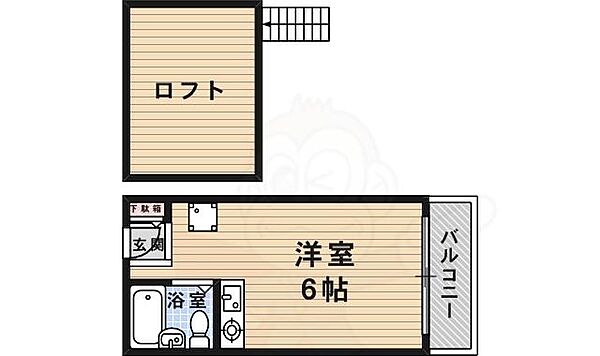 メゾンサクラ14 ｜大阪府池田市石橋３丁目(賃貸マンション1R・2階・16.02㎡)の写真 その2