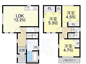 大阪府池田市新町1番（賃貸一戸建3LDK・1階・68.95㎡） その2