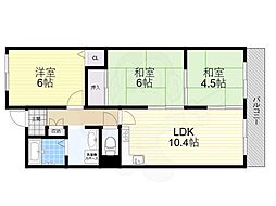 グリーンエクセル呉服 3LDKの間取図画像