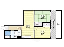 エスポアール旭丘 2LDKの間取図画像