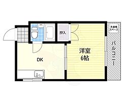 シティハイツ 1DKの間取図画像