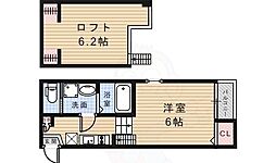 エス・ルミエール 1Kの間取図画像
