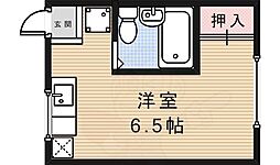 メゾンタガ石橋 ワンルームの間取図画像