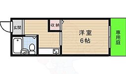 ヴィラ楠の木 1Kの間取図画像