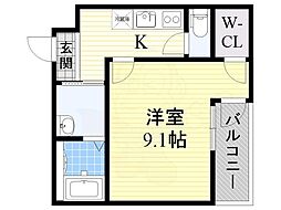 NouvellePorte 1Kの間取図画像