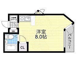 グリーンセトルオークラ ワンルームの間取図画像