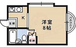 コスモ78 1Kの間取図画像