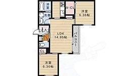 シャーメゾンアヴェニール 2LDKの間取図画像