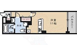 リッツスクエアグランキューブ 1Kの間取図画像