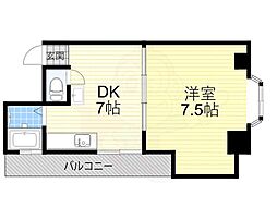 オーナーズマンション鉢塚 1DKの間取図画像