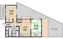 ベル・フォーレ 2DKの間取図画像