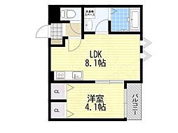 kit石橋阪大前 1LDKの間取図画像