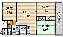 エレガンス村上 3LDKの間取図画像
