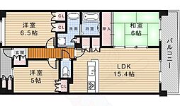 ジオ・パークスクエア池田グランドエアースクエア 3LDKの間取図画像