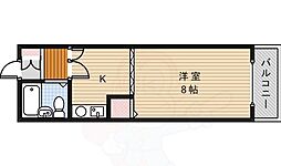 センチュリーショウエイ2 1Kの間取図画像