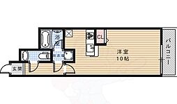 リッツスクエアグランキューブ 1Kの間取図画像